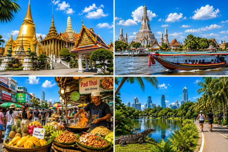 Bangkok Urban Jungle – Grand Palace, Wat Arun, street food i tropski park